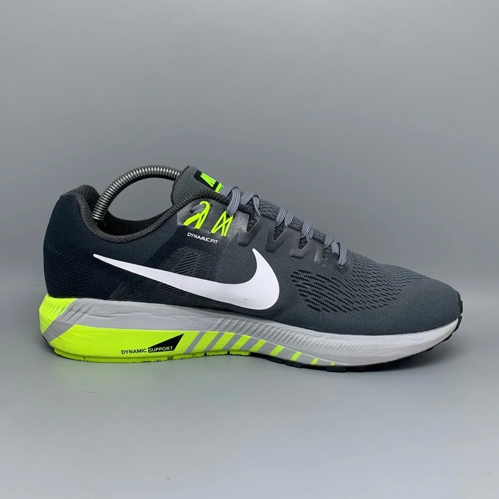 Nike Air‎ Zoom Structure 21 Gray Volt Running Shoes 904700-007 Men’s Sz 10